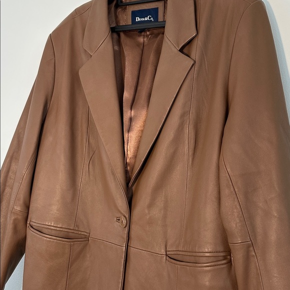 Vintage Brown Leather Blazer - Picture 3 of 10